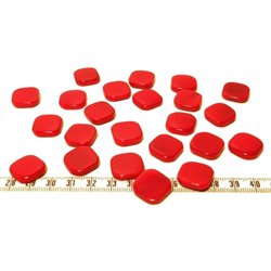 Tagua carre 15mm rouge