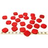 Tagua carre 15mm rouge