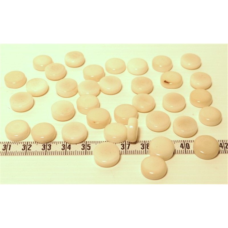 Tagua disque 13mm blanc