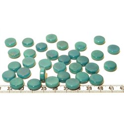 Tagua disque 13mm bleu