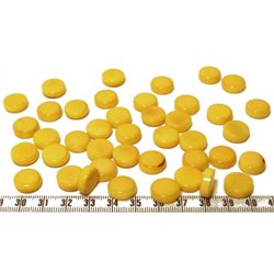 Tagua disque 13mm jaune