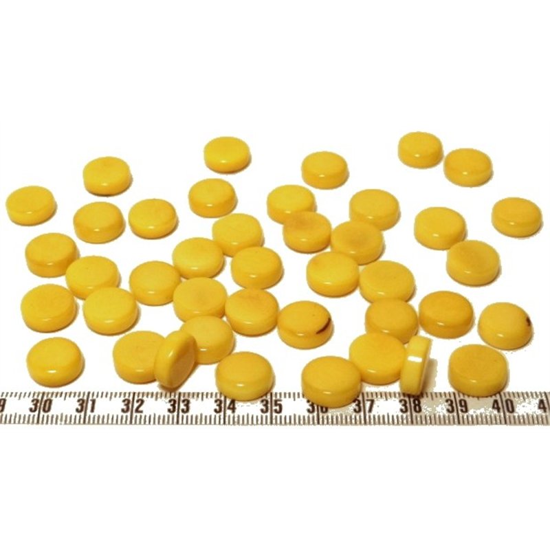 Tagua disque 13mm jaune x1
