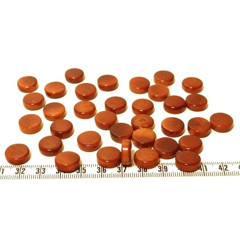 Tagua disque 13mm marron x1