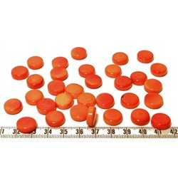 Tagua disque 13mm orange