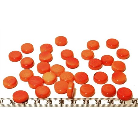 Tagua disque 13mm orange
