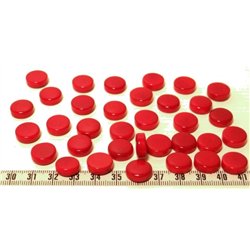 Tagua disque 13mm rouge