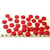Tagua disque 13mm rouge x1