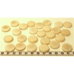 Tagua disque 19mm blanc