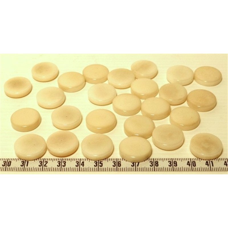 Tagua disque 19mm blanc x1
