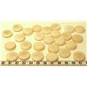 Tagua disque 19mm blanc x1