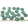 Tagua disque 19mm bleu x1