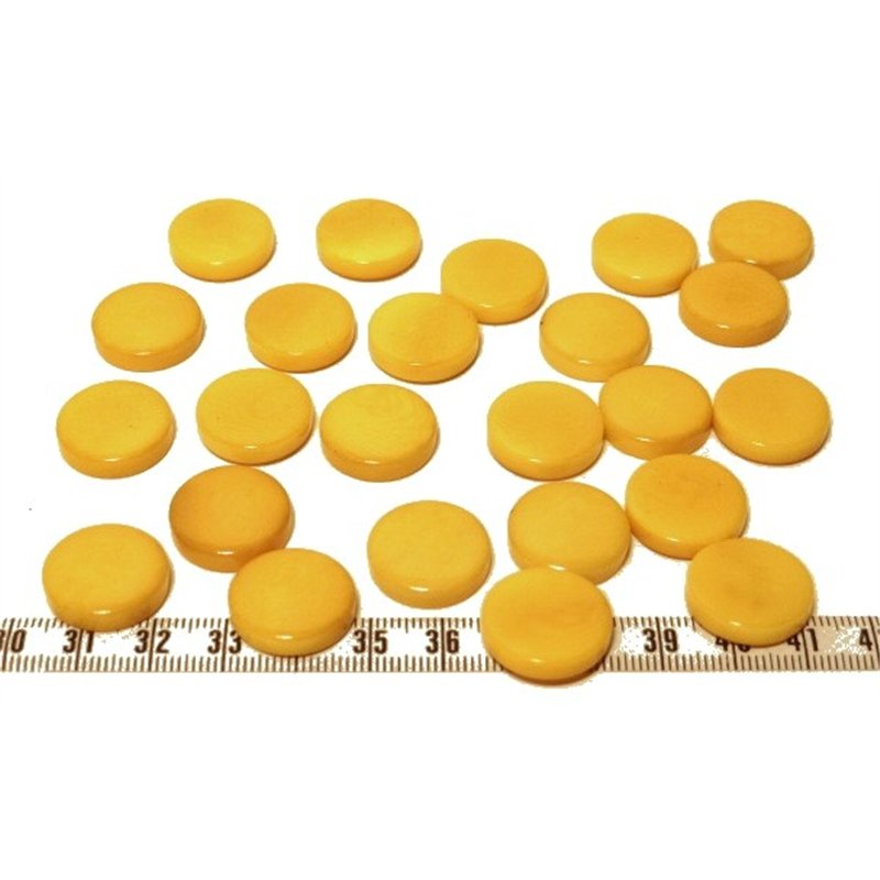 Tagua disque 19mm jaune