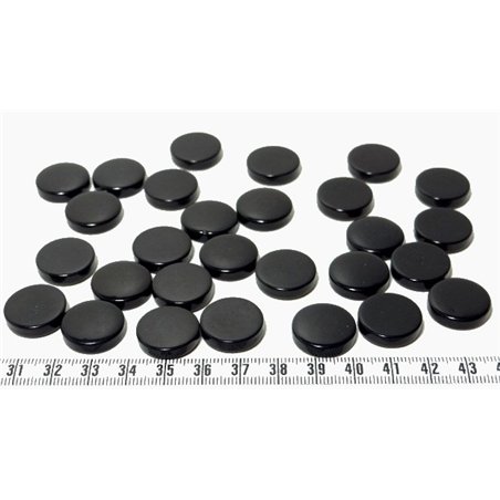Tagua disque 19mm marron x1
