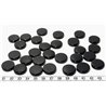 Tagua disque 19mm marron x1