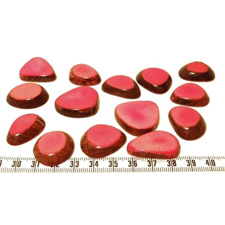 Tagua lame épaisse petite rose x1