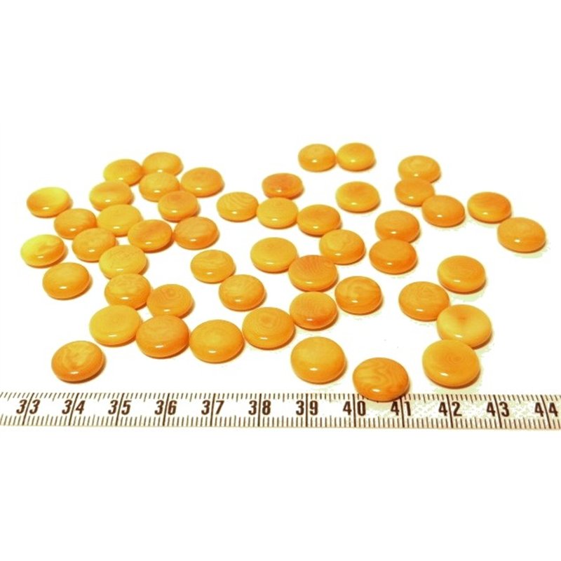 Tagua lentille 12mm orange x1