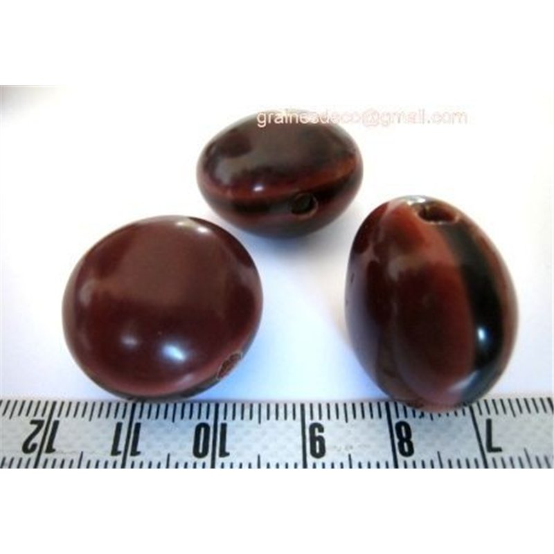 Oeil de bourrique marron poli