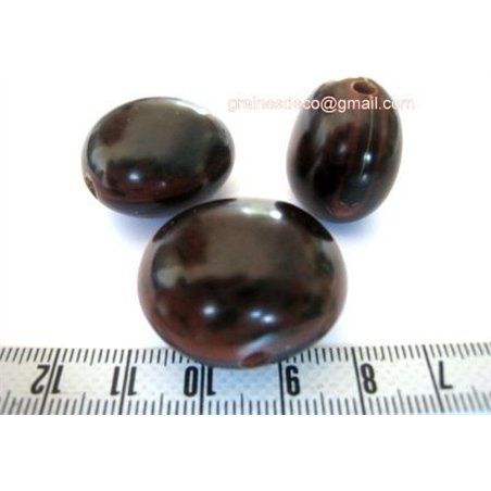 Oeil de bourrique marron foncé poli