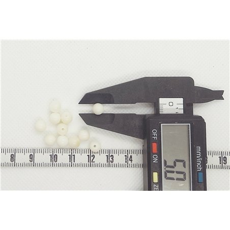 Tagua perle 5mm blanc x1