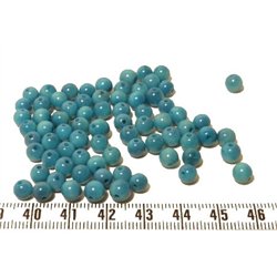 Tagua perle  5mm bleu