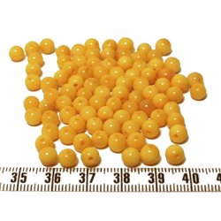 Tagua perle  5mm jaune