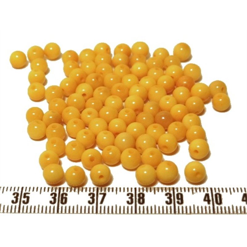 Tagua perle 5mm jaune x1