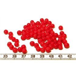 Tagua perle  5mm rouge