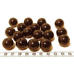 Tagua perle 15mm noir x1