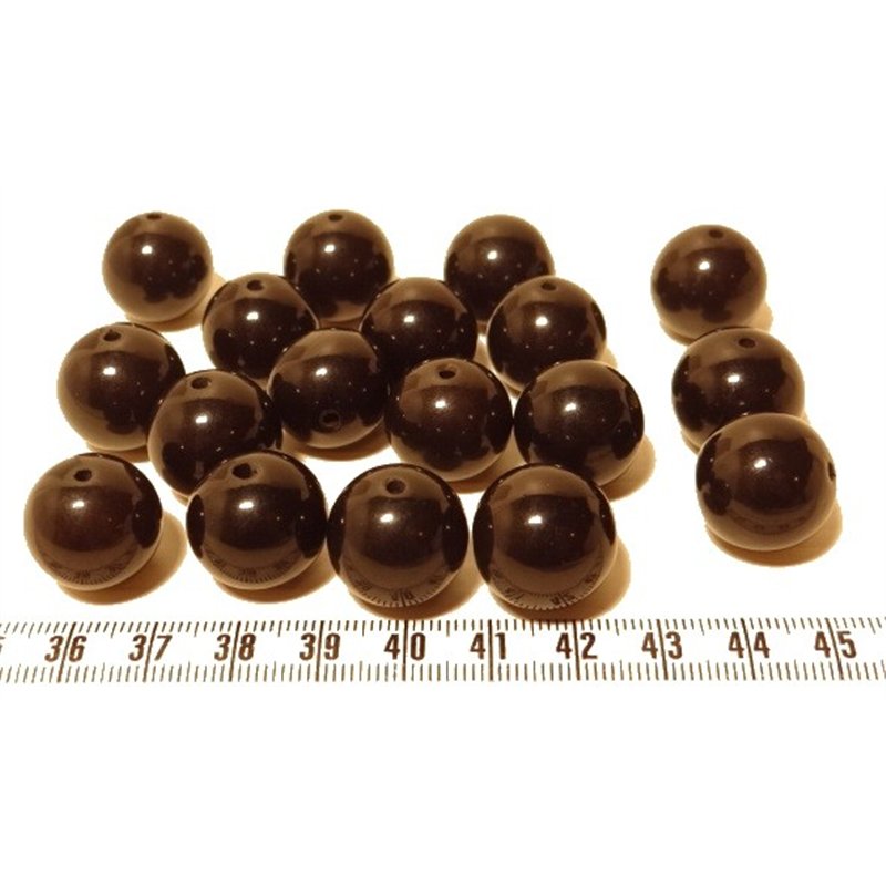Tagua perle 15mm noir