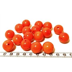 Tagua perle 15mm orange