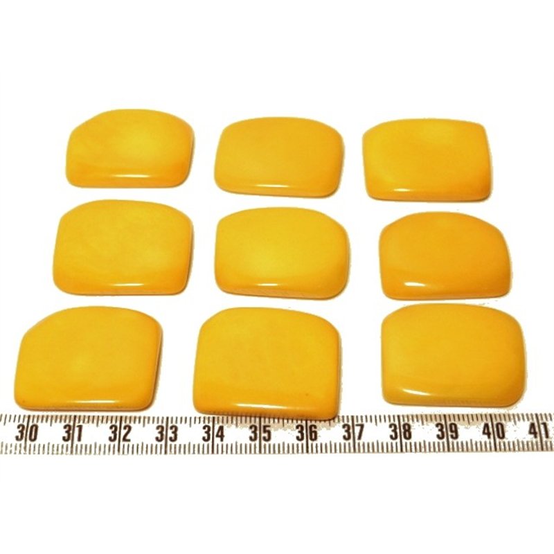 Tagua plaque jaune x1