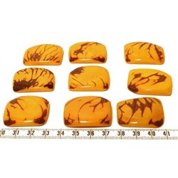 Tagua plaque  marbrée jaune