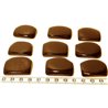 Tagua plaque  marbrée noir