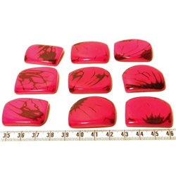 Tagua plaque  marbrée rose
