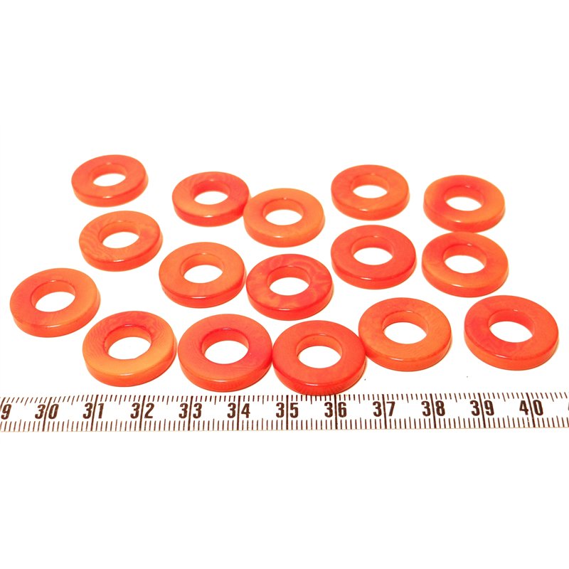 Tagua anneau  orange