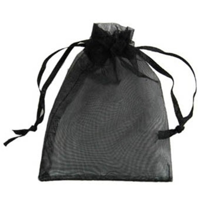Pochette Organza noir 12cm