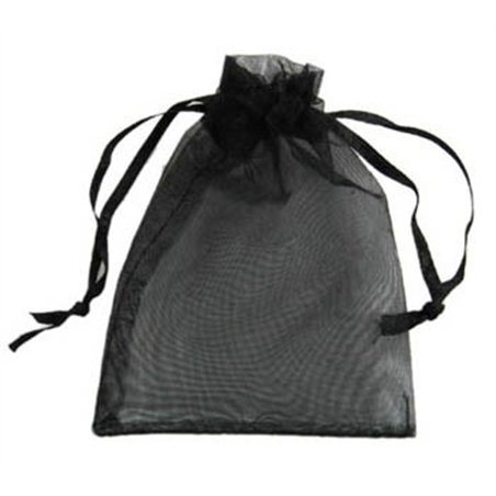 Pochette Organza noir 12cm
