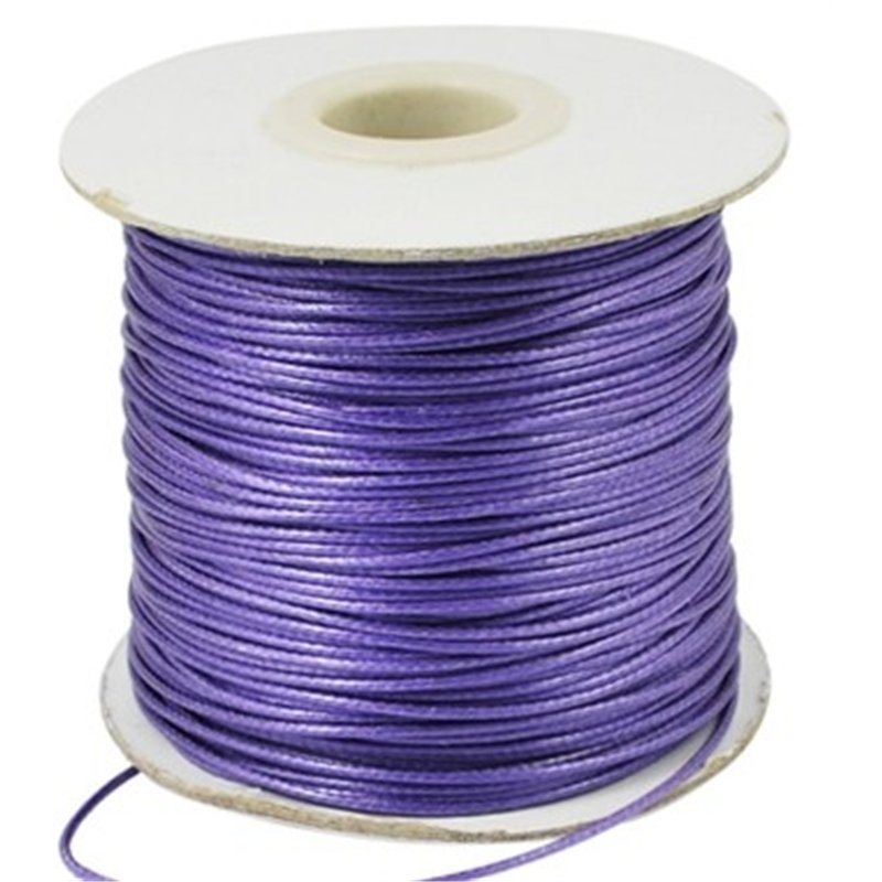 Fil polyester ciré violet 1mm x 1m