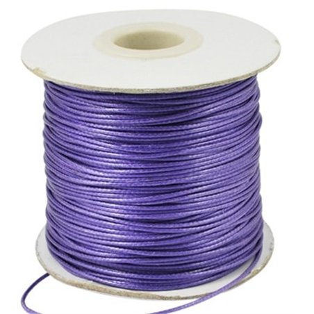 Fil polyester ciré violet 1mm x 1m