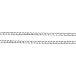 Chaîne torsadée 1mm argentée x 1m