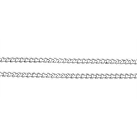Chaîne torsadée 1mm argentée x 1m