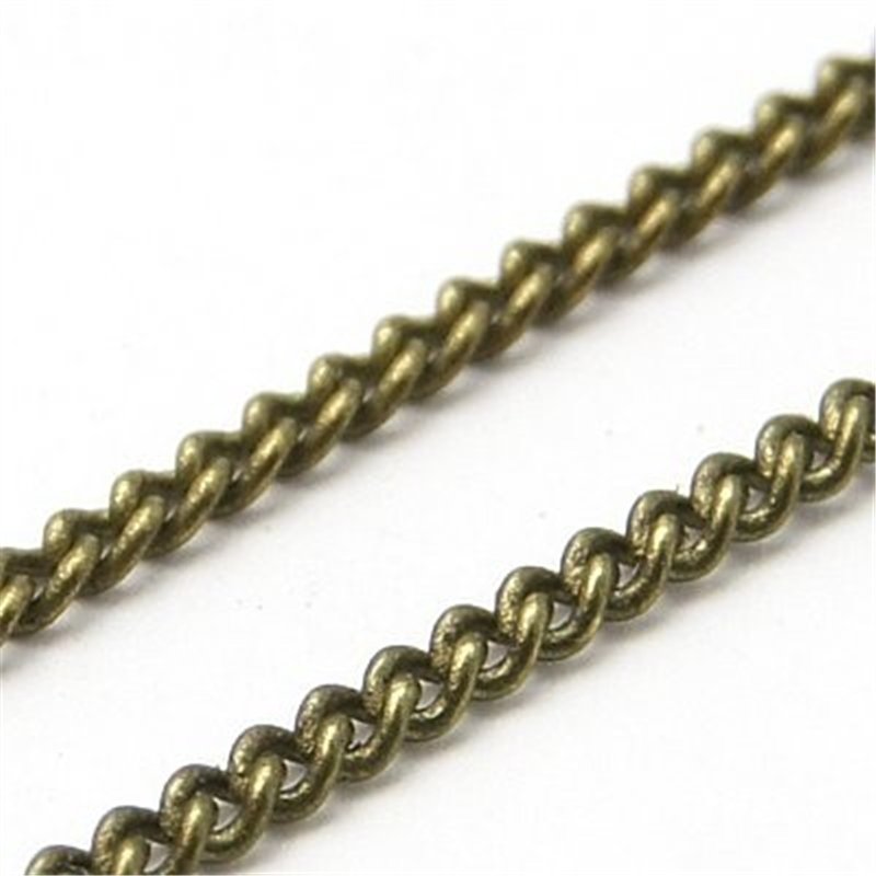 Chaîne torsadée 1mm bronze x 1m