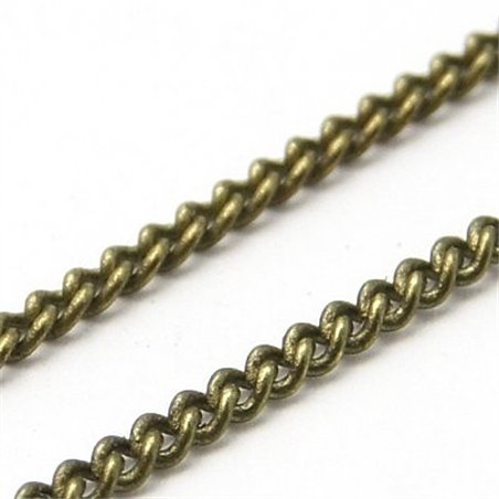 Chaîne torsadée 1mm bronze x 1m
