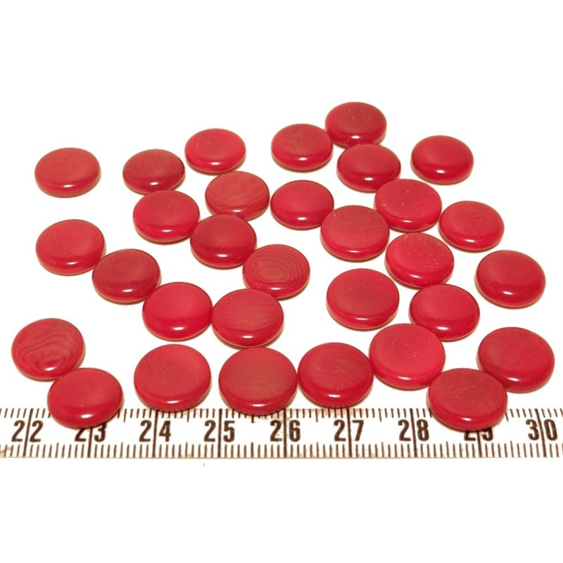 Tagua lentille 12mm rouge