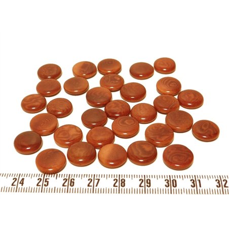 Tagua lentille 12mm marron