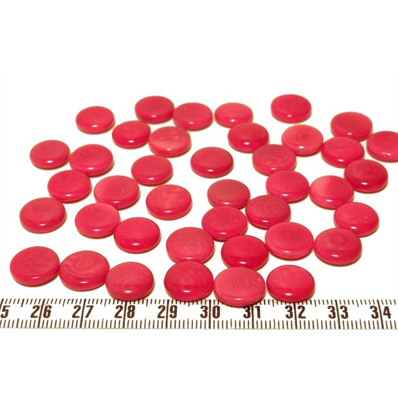 Tagua lentille 12mm rose