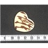 Tagua coeur marbré blanc