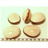 Tagua graine bombée blanc x1