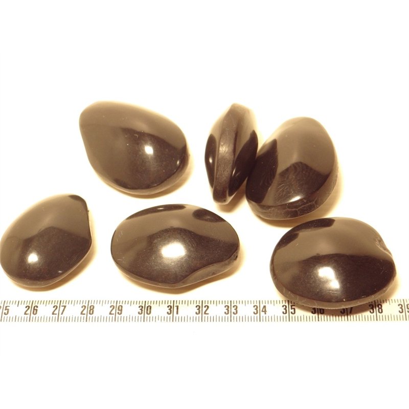 Tagua graine bombée noir x1
