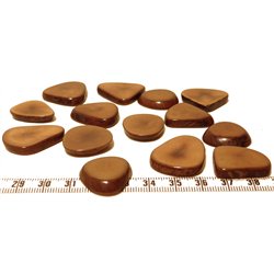 Tagua lame épaisse petite marron